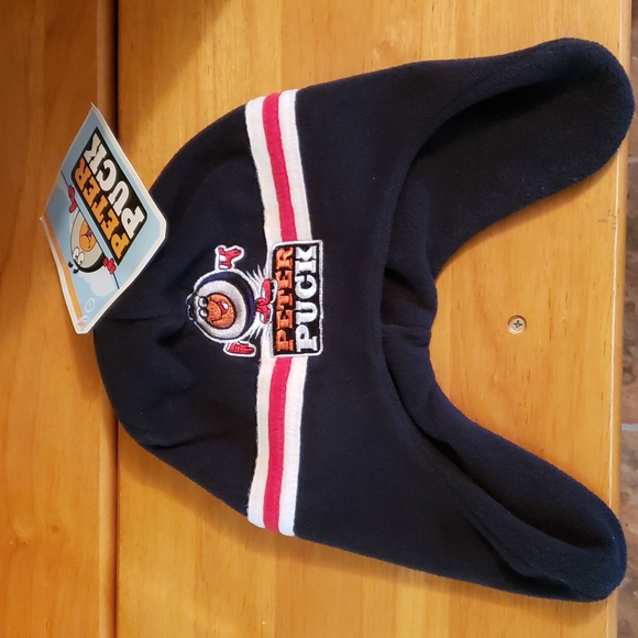 Peter Puck Hockey Youth One Size Black Winter Hat NWT - Picture 1 of 7